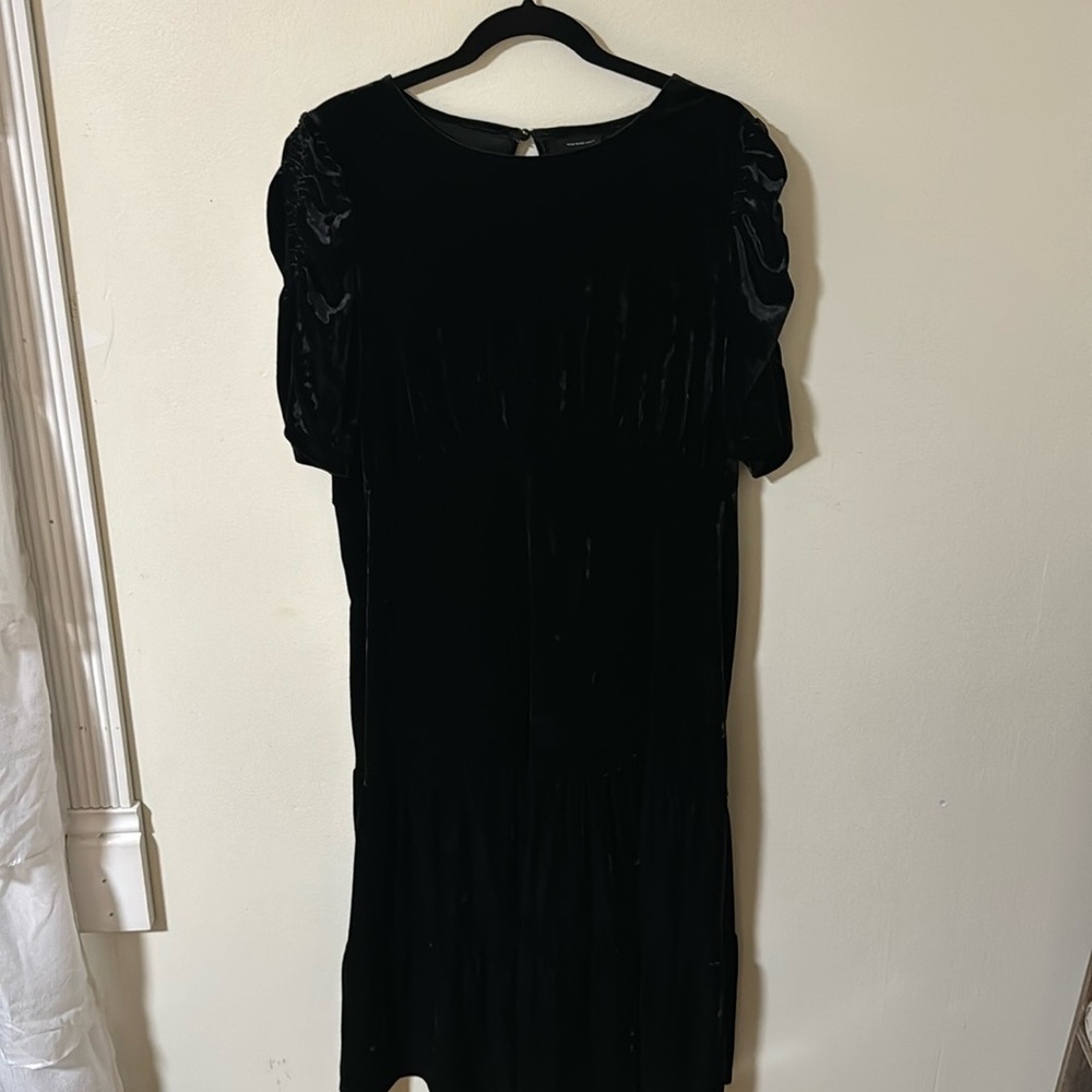 Black velvet dress